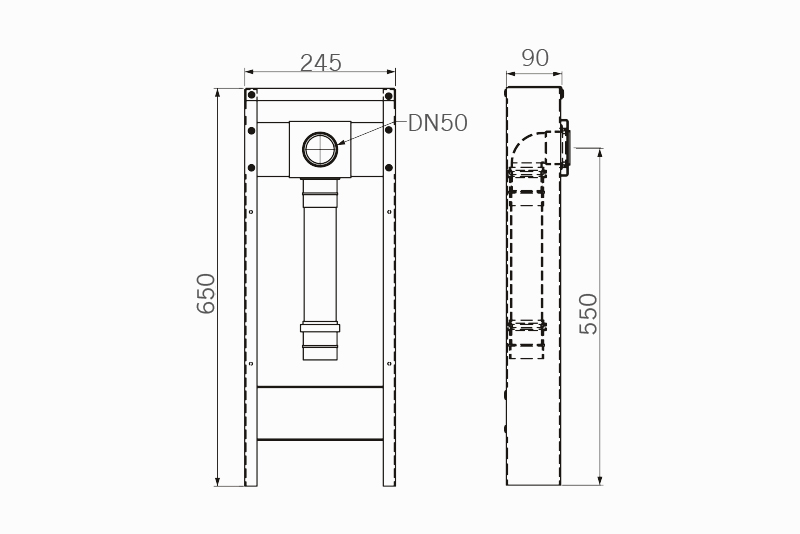 Chassi para Cuba Simples com/sem Máquina Plástica